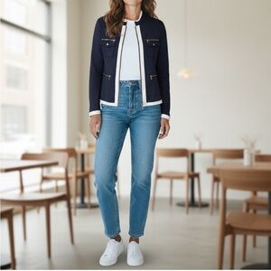 Boston proper jacket size S navy blue